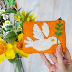 Dove Felt Purse-Bags & Purses-Siesta Crafts