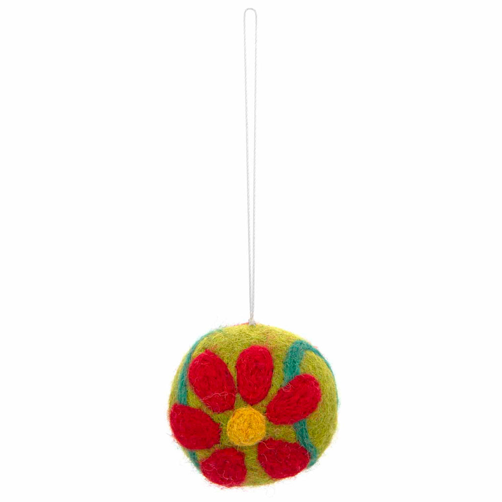 Flower Bauble Felt Christmas Decoration-Home Décor-Siesta Crafts