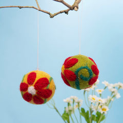 Flower Bauble Felt Christmas Decoration-Home Décor-Siesta Crafts