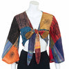 Stripy Patch Wrap Top-Tops-Siesta Crafts