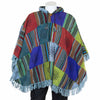 Patch Fringed Poncho Cape-Coats, Jackets & Ponchos-Siesta Crafts