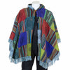 Patch Fringed Poncho Cape-Coats, Jackets & Ponchos-Siesta Crafts