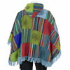 Patch Fringed Poncho Cape-Coats, Jackets & Ponchos-Siesta Crafts