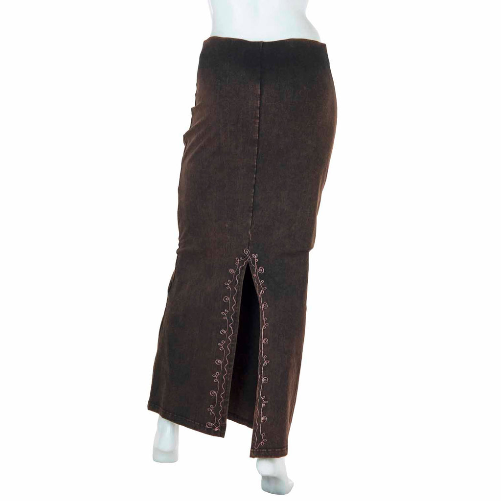 Aari Embroidered Maxi Skirt-Skirts-Siesta Crafts
