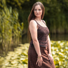 Aari Embroidered Maxi Skirt