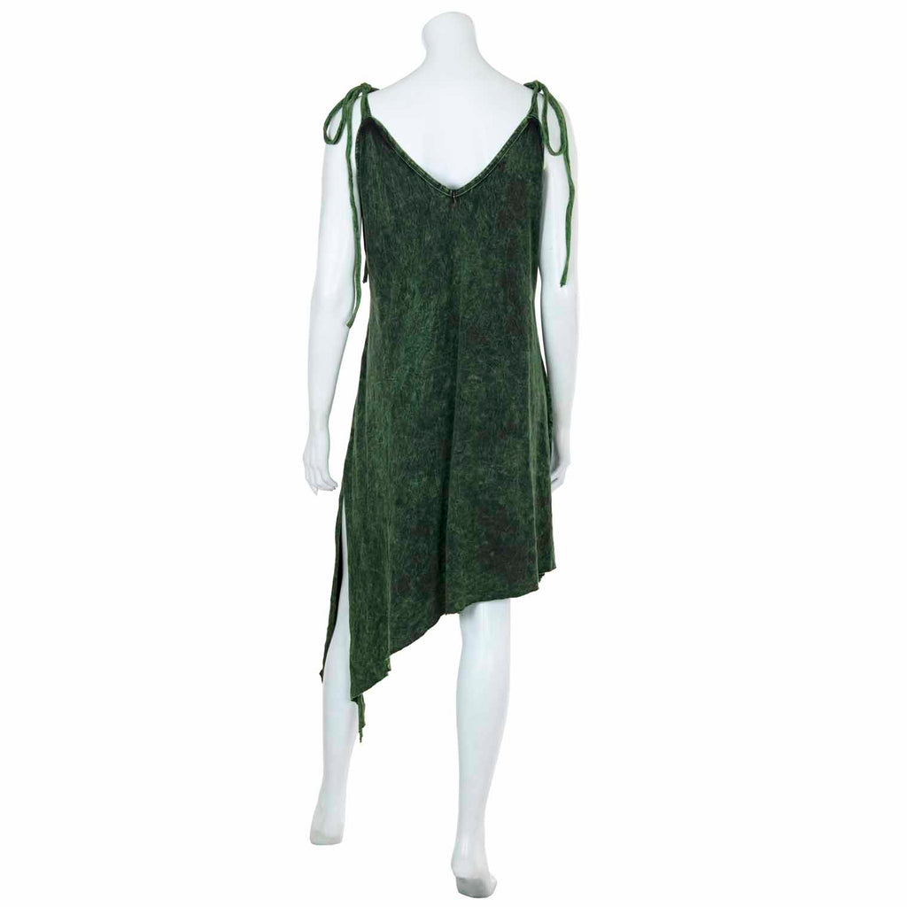 Stonewash Lace Up Diagonal Dress-Dresses-Siesta Crafts