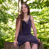 Stonewash Lace Up Diagonal Dress-Dresses-Siesta Crafts