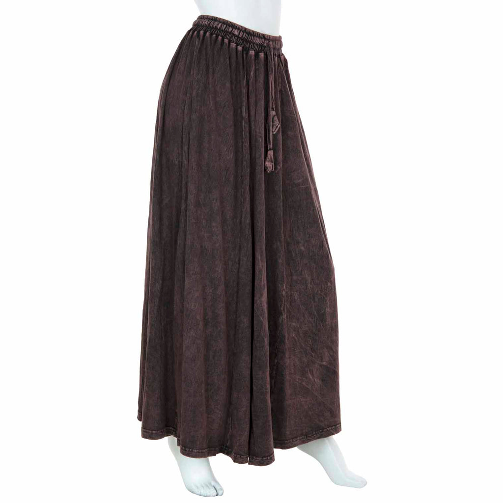 Stonewash Ruffle Maxi Skirt-Skirts-Siesta Crafts