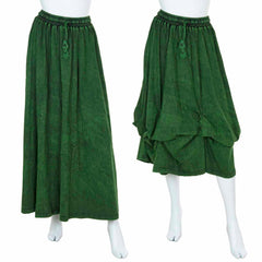 Stonewash Ruffle Maxi Skirt-Skirts-Siesta Crafts