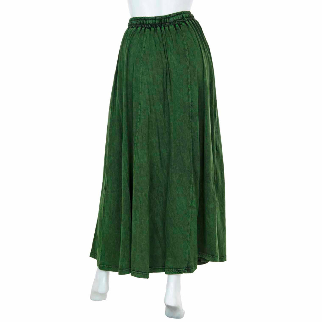 Stonewash Ruffle Maxi Skirt-Skirts-Siesta Crafts