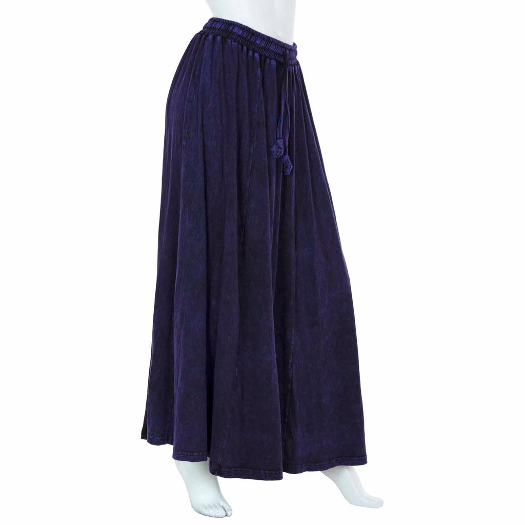 Stonewash Ruffle Maxi Skirt-Skirts-Siesta Crafts