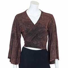 Stonewash Wrap Top-Tops-Siesta Crafts