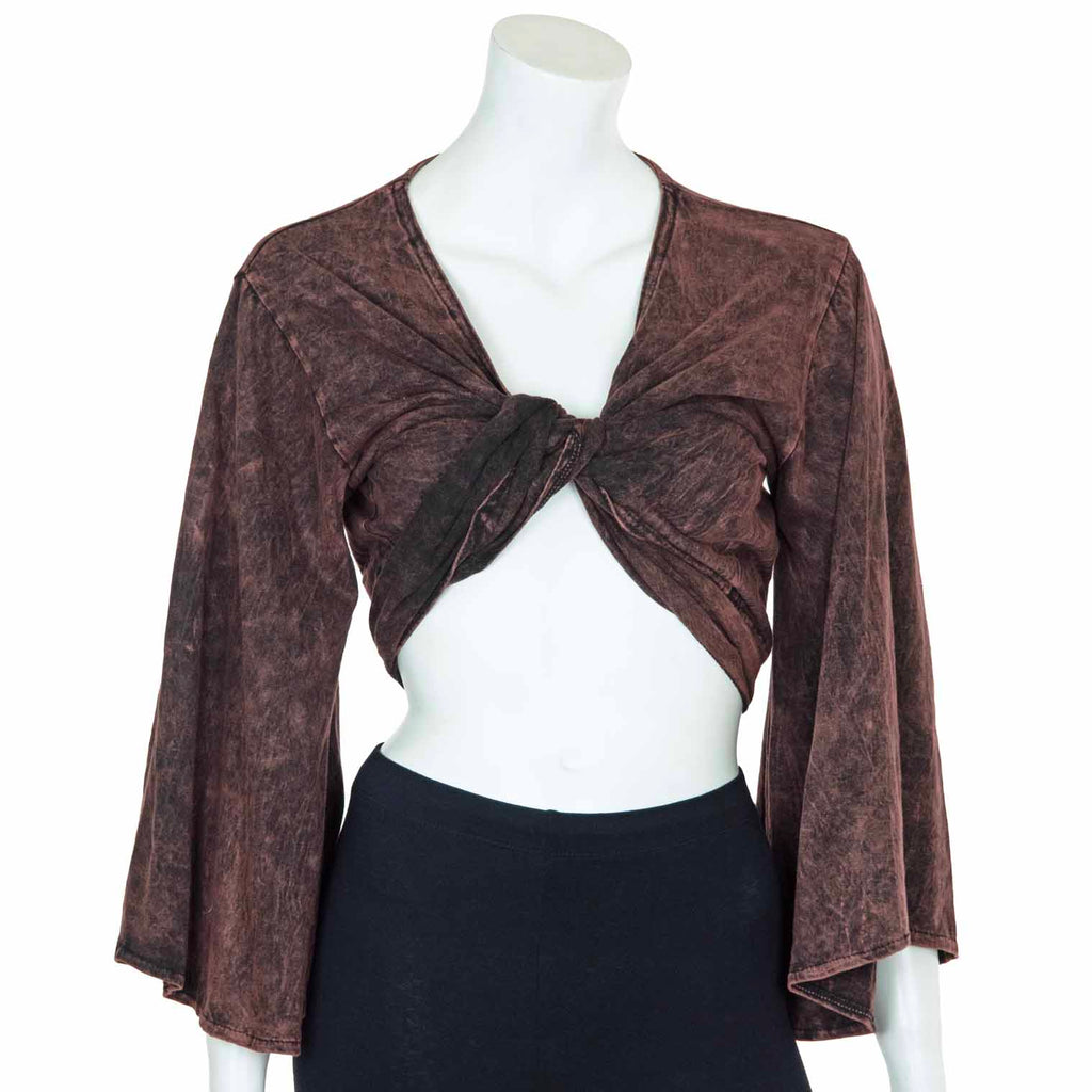 Stonewash Wrap Top-Tops-Siesta Crafts