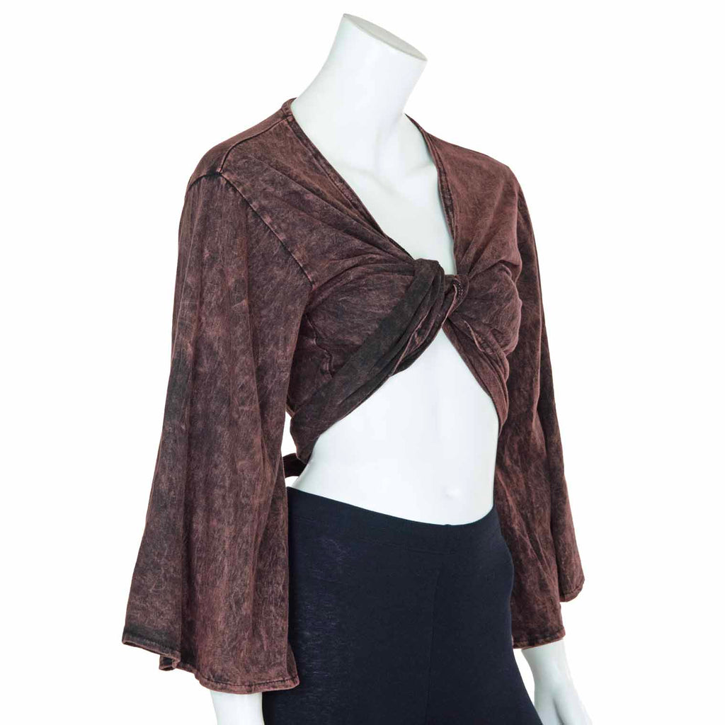 Stonewash Wrap Top-Tops-Siesta Crafts