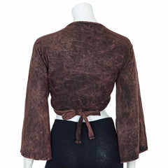 Stonewash Wrap Top-Tops-Siesta Crafts