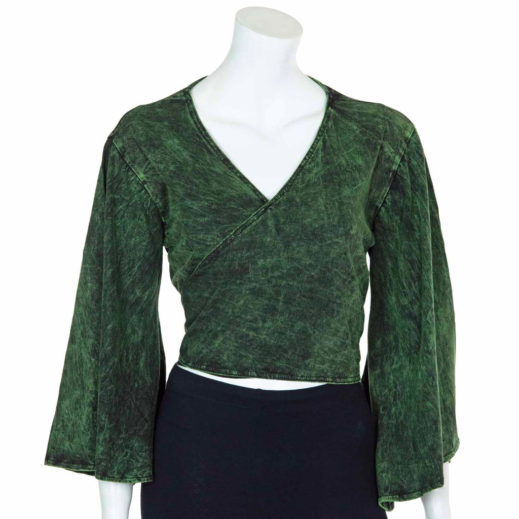 Stonewash Wrap Top-Tops-Siesta Crafts
