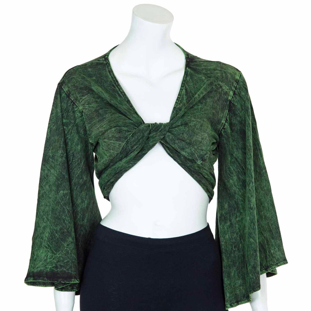 Stonewash Wrap Top-Tops-Siesta Crafts