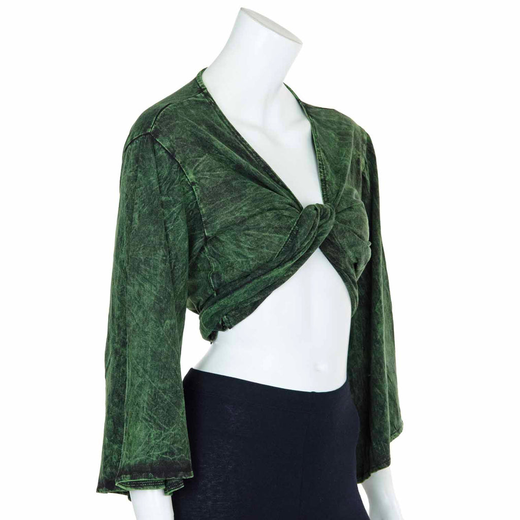 Stonewash Wrap Top-Tops-Siesta Crafts