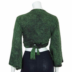 Stonewash Wrap Top-Tops-Siesta Crafts