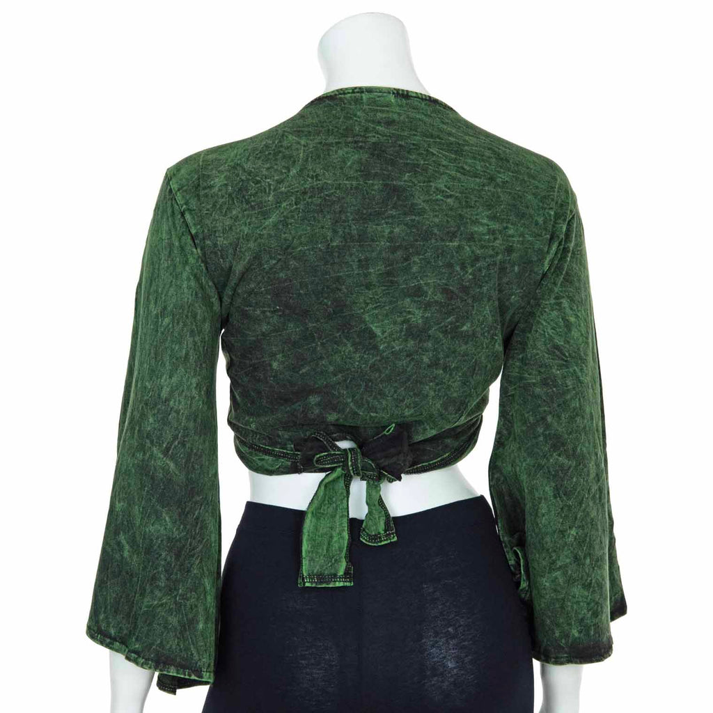 Stonewash Wrap Top-Tops-Siesta Crafts