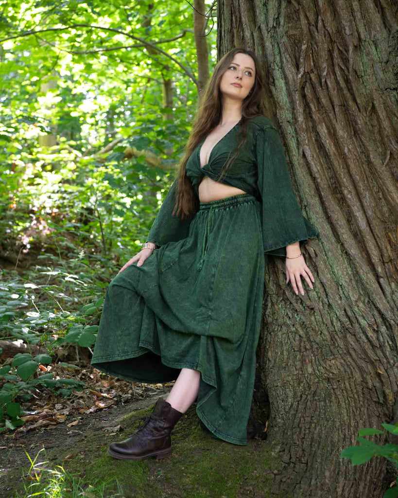 Stonewash Wrap Top-Tops-Siesta Crafts