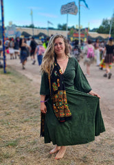 Stonewash Ruffle Maxi Skirt-Skirts-Siesta Crafts