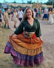 Rainbow Stripy Cotton Maxi Skirt-Skirts-Siesta Crafts