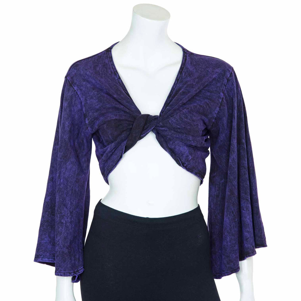 Stonewash Wrap Top-Tops-Siesta Crafts