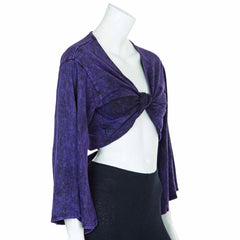Stonewash Wrap Top-Tops-Siesta Crafts
