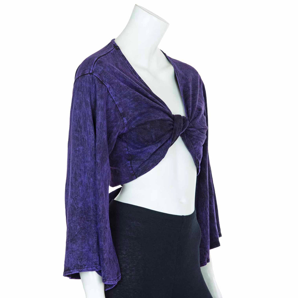 Stonewash Wrap Top-Tops-Siesta Crafts