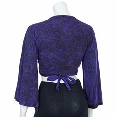 Stonewash Wrap Top-Tops-Siesta Crafts