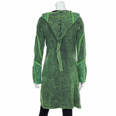 Aari Lace Embroidered Coat with Pixie Hood-Coats, Jackets & Ponchos-Siesta Crafts