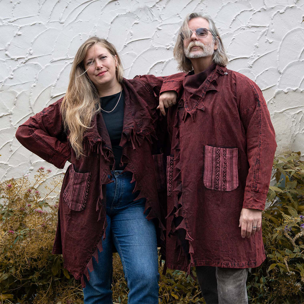 Stonewash Fringed Cowboy Coat-Coats, Jackets & Ponchos-Siesta Crafts