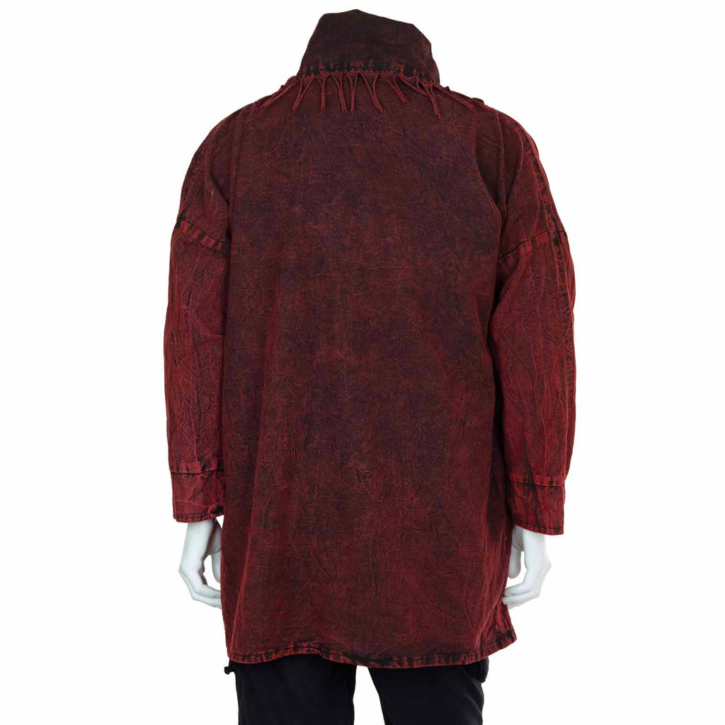 Stonewash Fringed Cowboy Coat-Coats, Jackets & Ponchos-Siesta Crafts