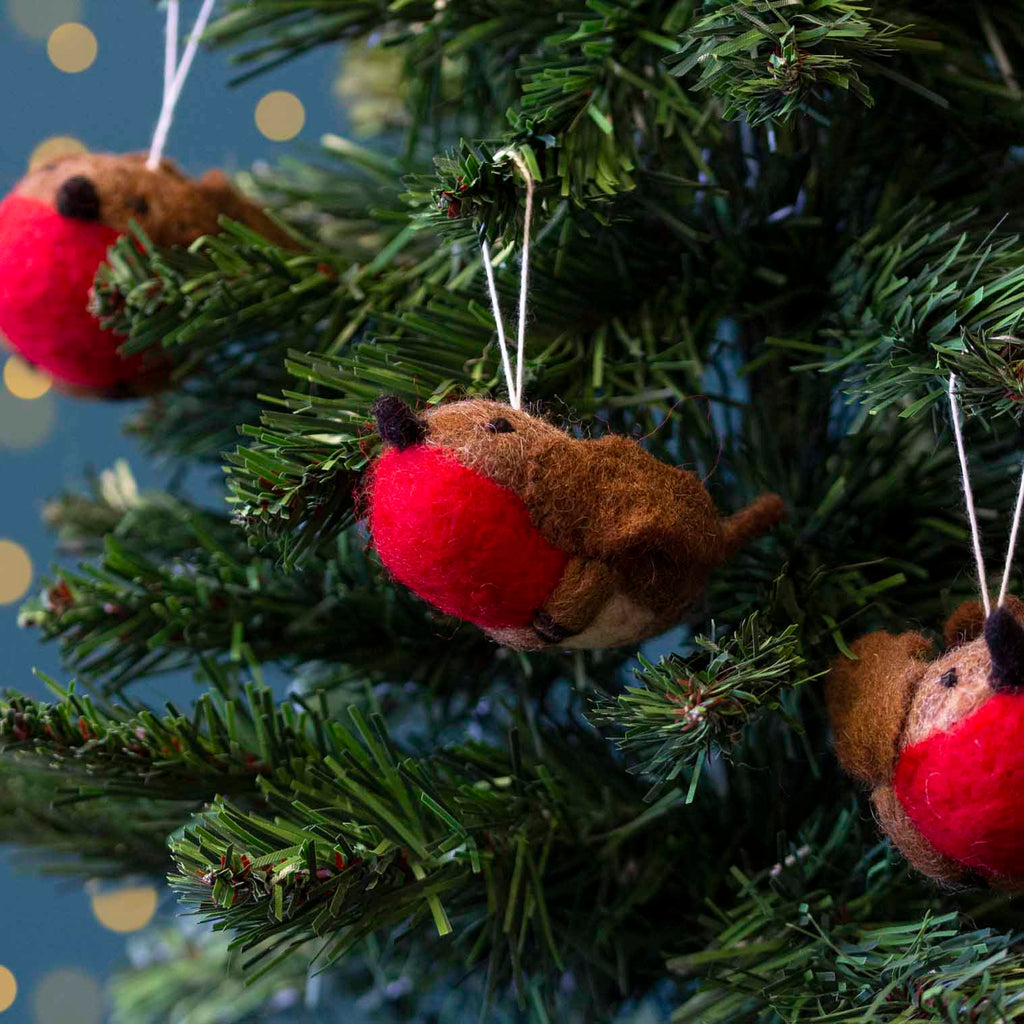 Robin Felt Christmas Decoration-Home Décor-Siesta Crafts