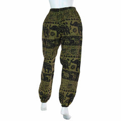 Autumnal Elephant Print Trousers-Trousers-Siesta Crafts