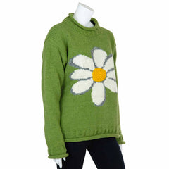 Daisy Wool Fleece Lined Jumper-Jumpers, Hoodies & Cardigans-Siesta Crafts