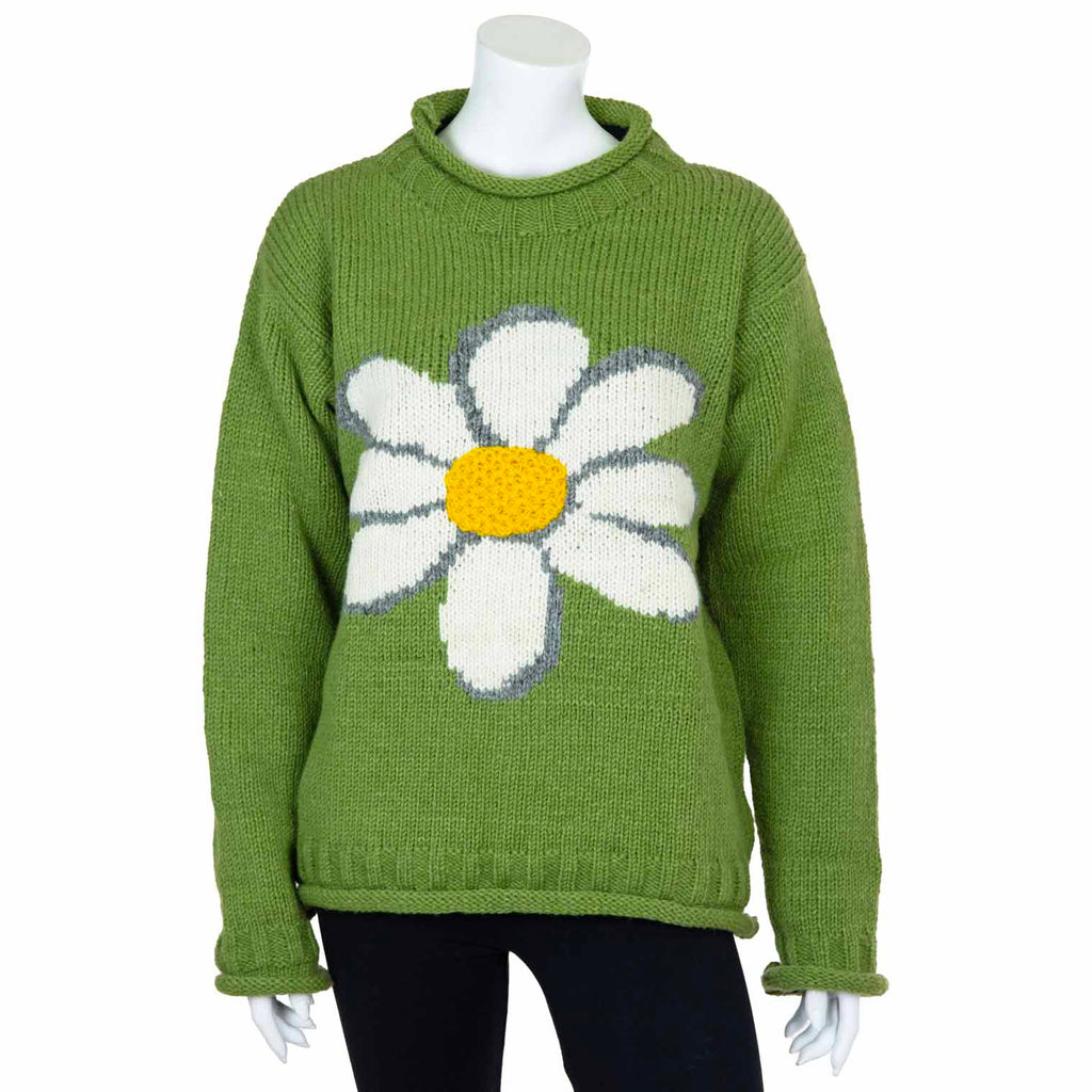 Daisy Wool Fleece Lined Jumper-Jumpers, Hoodies & Cardigans-Siesta Crafts