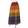 Rainbow Stripy Cotton Maxi Skirt-Skirts-Siesta Crafts