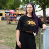 Triple Goddess Pentacle Crop T-Shirt-T-Shirts-Siesta Crafts
