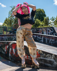 Drawstring Recycled Sari Trousers-Trousers-Siesta Crafts
