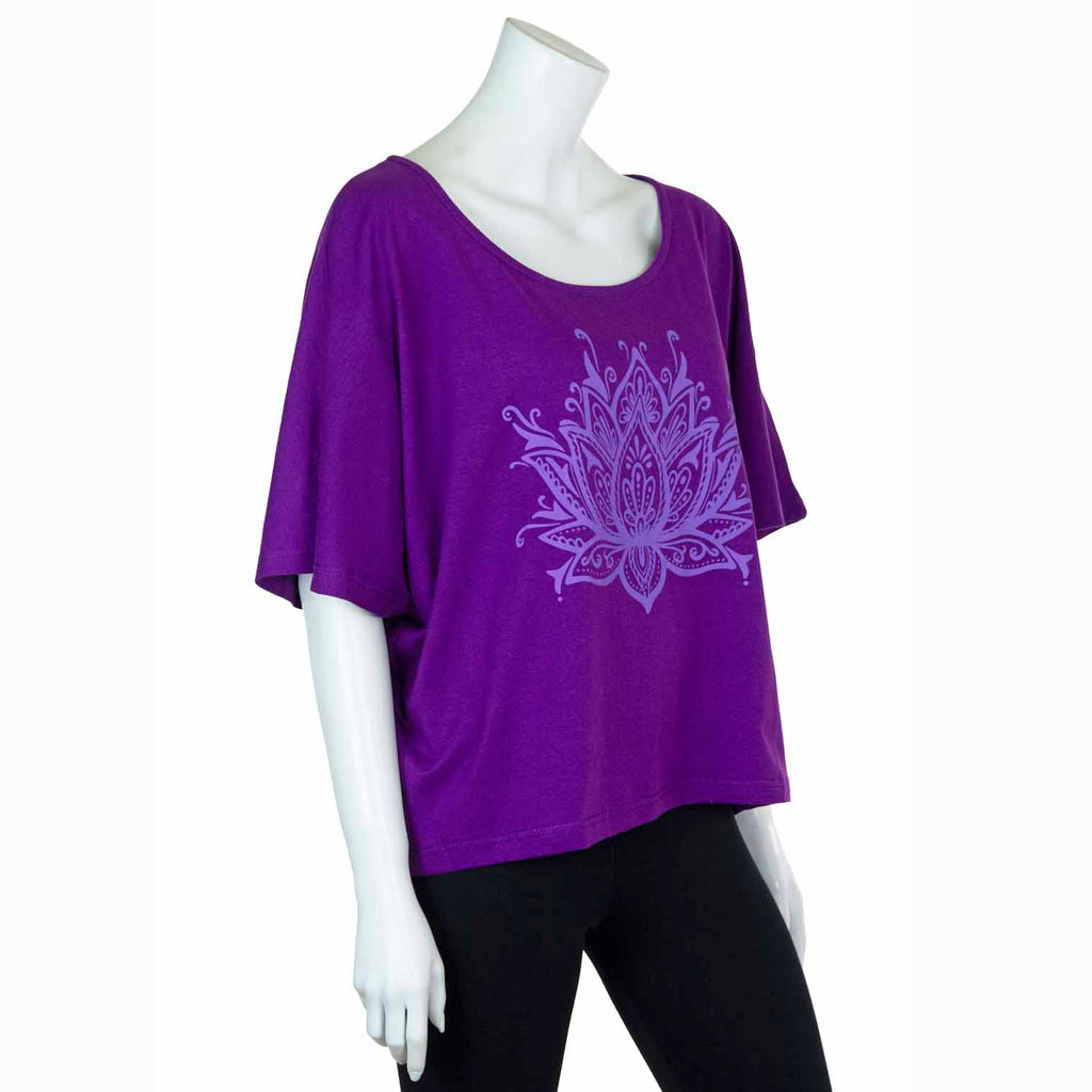 Lotus Yoga Slouch Top-T-Shirts-Siesta Crafts