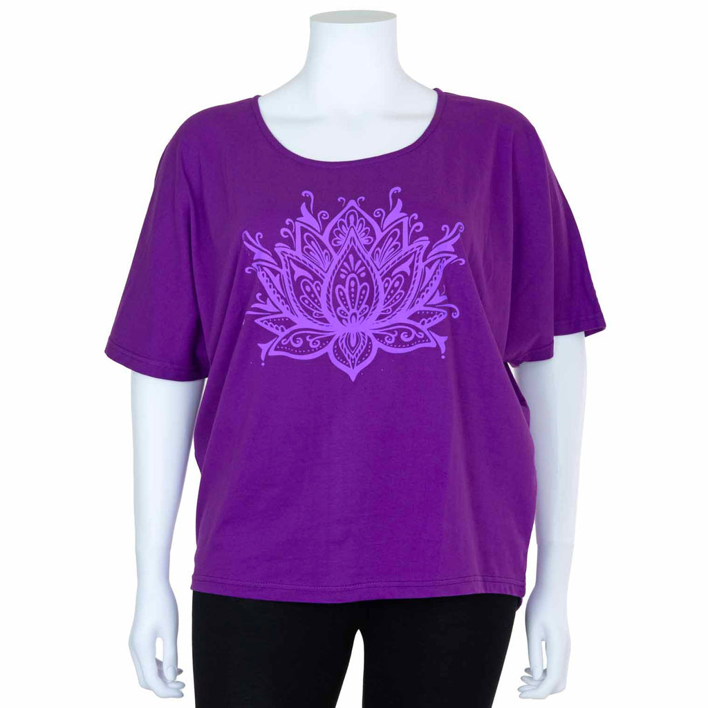 Lotus Yoga Slouch Top-T-Shirts-Siesta Crafts