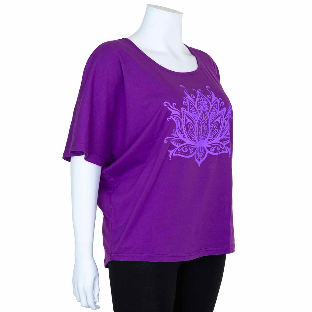 Lotus Yoga Slouch Top-T-Shirts-Siesta Crafts