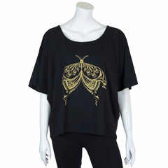 Henna Moth Slouch Top-T-Shirts-Siesta Crafts