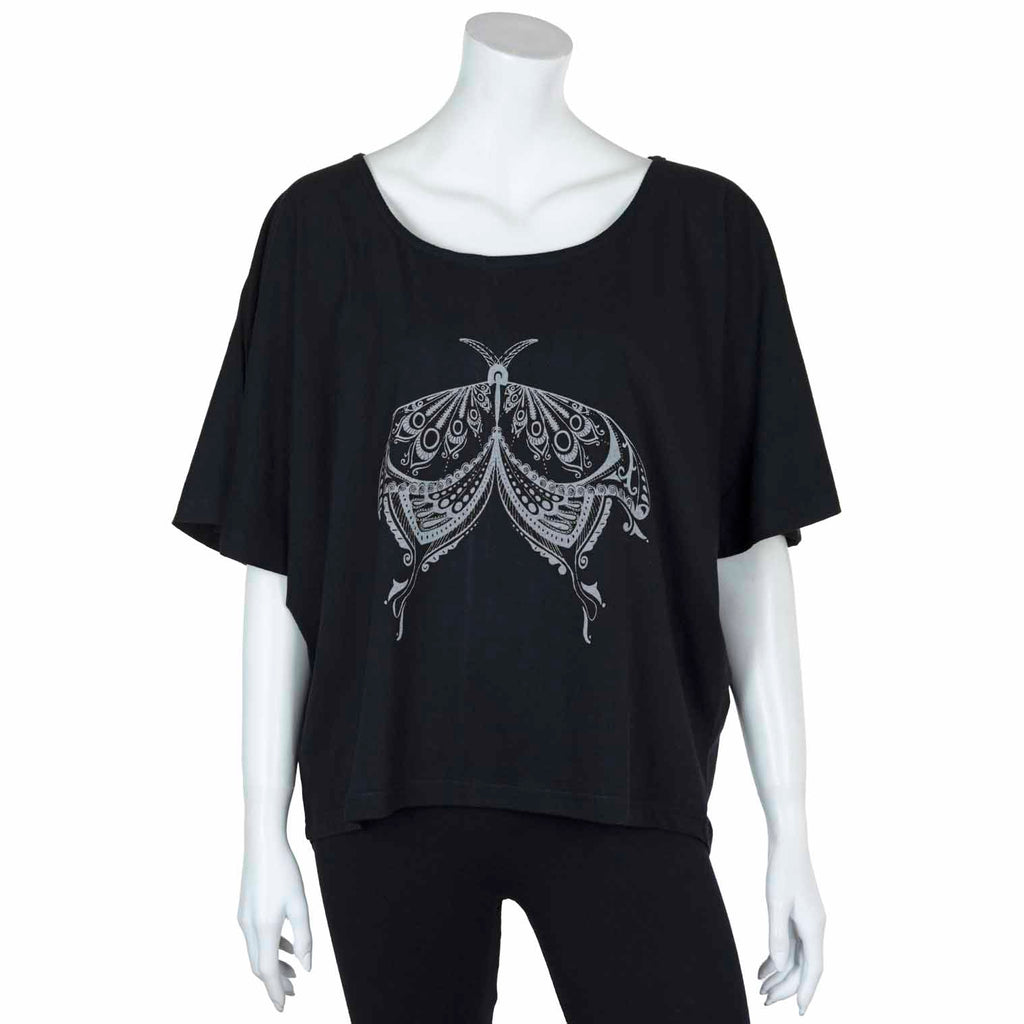 Henna Moth Slouch Top-T-Shirts-Siesta Crafts