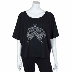 Henna Moth Slouch Top-T-Shirts-Siesta Crafts