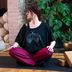 Henna Moth Slouch Top-T-Shirts-Siesta Crafts