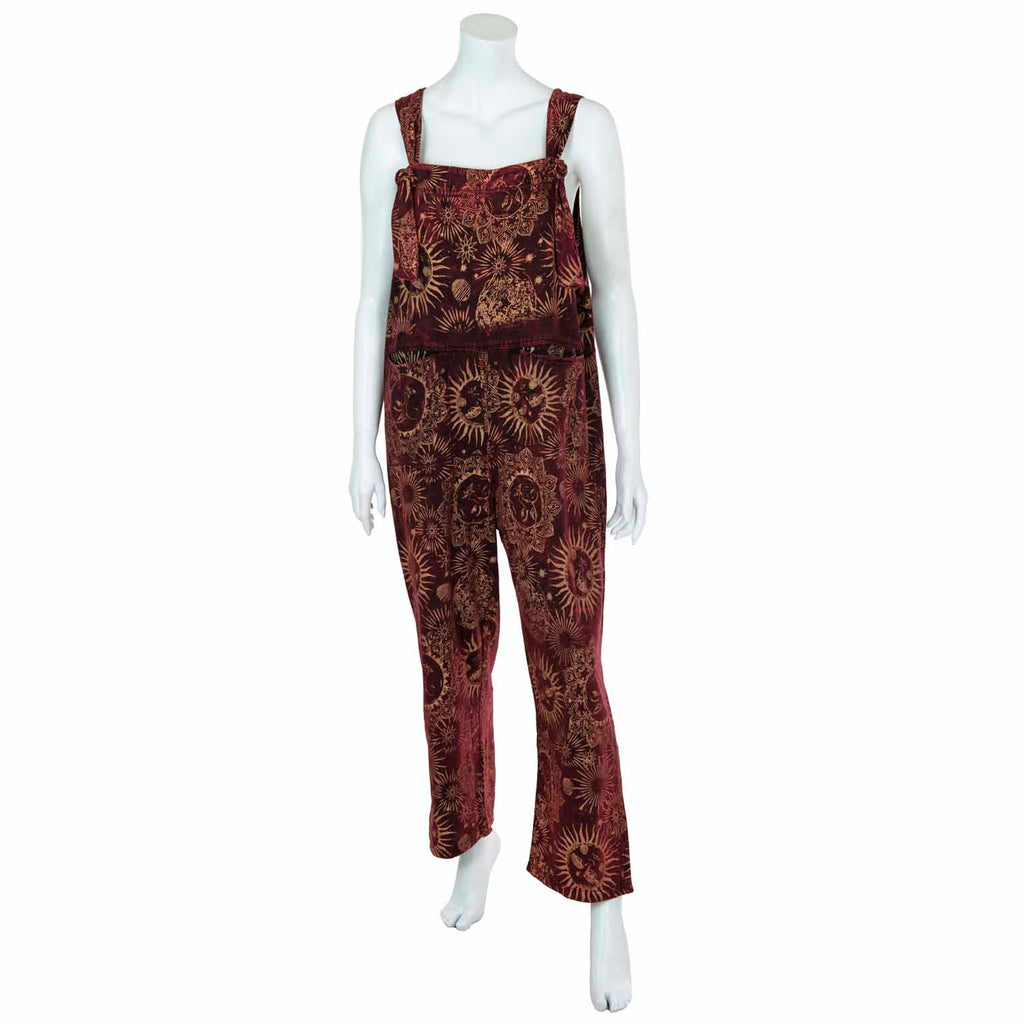 Sun and Moon Jersey Dungarees-Dungarees & Jumpsuits-Siesta Crafts