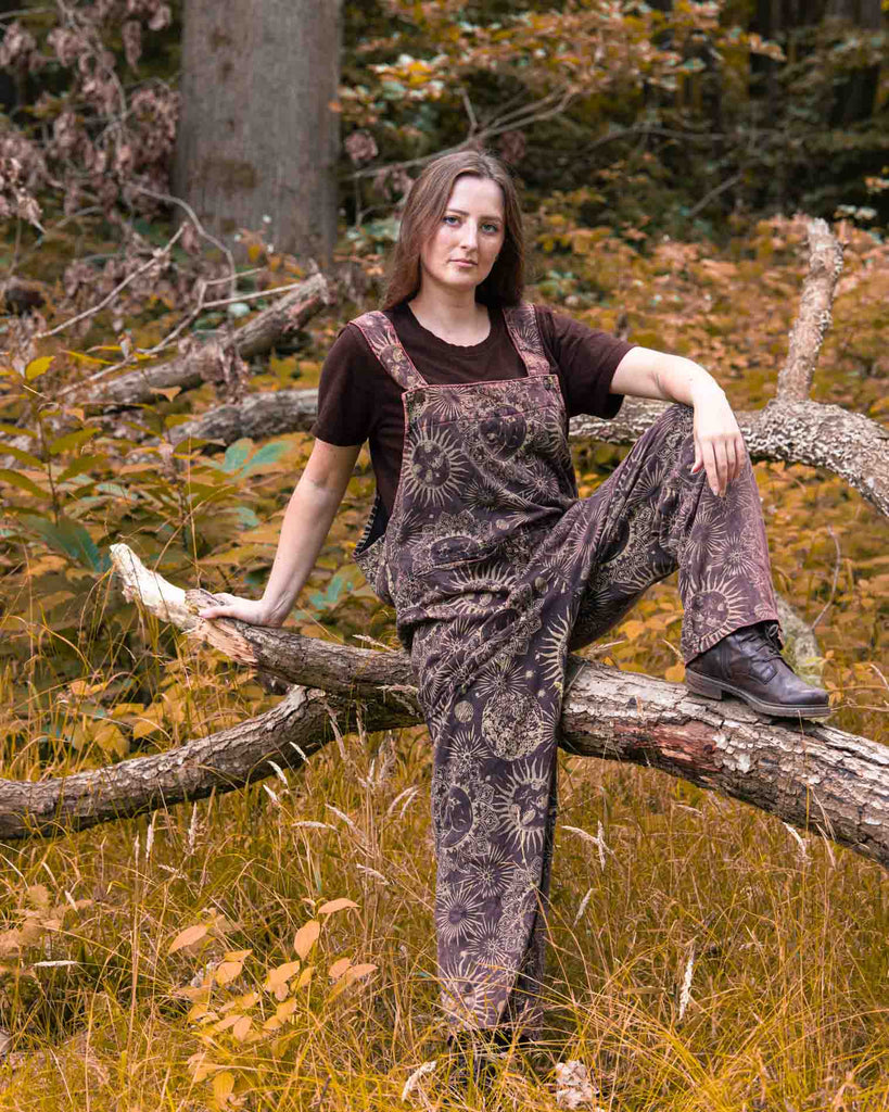 Sun and Moon Jersey Dungarees-Dungarees & Jumpsuits-Siesta Crafts